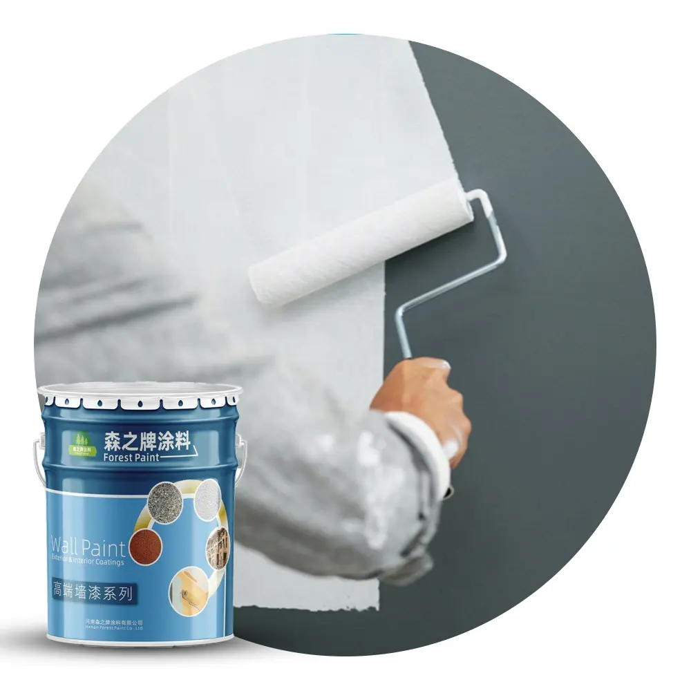 Wholesale Liquid Architectural Flat Latex for Coating Water Based Interior Wall Emulsion Coating Acrylic House Colours Paint