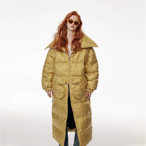 Manteaux en <span class=keywords><strong>duvet</strong></span> d'hiver de haute qualité-Logo personnalisé OEM disponible, Long large Revers, Fermeture éclair, Imprimé | VeryVoga - Product Image 4