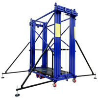 Échafaudage électrique hydraulique en acier robuste, design pliable, capacité nominale de 500 kg, haute efficacité, longueur totale de 2 m, hauteur de levage de 1,2 m