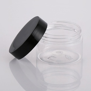 Food Grade 100Ml 120Ml 150Ml 250Ml Clear Pet <b>Plastic</b> <b>Jar</b> With Black Lid - Product Image 3