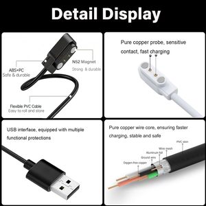 Dajiang OEM Tùy Chỉnh 2/4/5 Pin Thông Minh Đồng Hồ Sạc Cáp Từ Tính Cho Da Phù Hợp Với Ứng Dụng Tương Thích Mô Hình Mô Hình B Thông Minh Đồng Hồ - Product Image 3