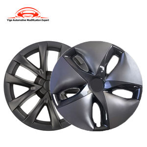 Cache-moyeu de roue décoratif pour <span class=keywords><strong>Tesla</strong></span> <span class=keywords><strong>Model</strong></span> <span class=keywords><strong>3</strong></span> 2019-2025, en ABS+PC, peinture aérosol triple couche, installation par encliquetage - Product Image 1