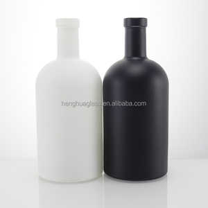 Venta caliente personalizada 500ml botella de aceite de oliva de vidrio blanco mate 16oz licores <span class=keywords><strong>Gin</strong></span> Ron Vodka Brandy whisky botella de licor de vidrio Nórdico - Product Image 4