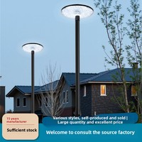 Lampe solaire LED UFO pour éclairage public, IP65, en aluminium, pour jardin, villa, aménagement paysager, cour intégrée, utilisation en communauté, certifiée ETL 3 ans