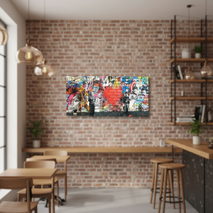 Stampe d'arte moderne su tela <span class=keywords><strong>con</strong></span> design di graffiti e ritratti per decorazioni domestiche - Product Image 2