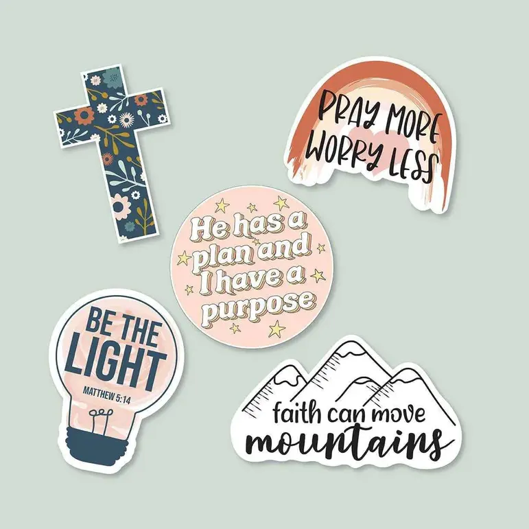 Trong kho tùy chỉnh Christian Stickers với đức tin thông điệp