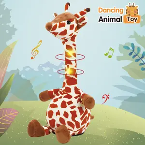 New Design Manufacturer Making Wholesale Our New Giraffe Twizzle Light Music Electric Doll Children Plush Dolls Learn To Talk