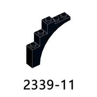 2339 Ladrillos MOC, Piezas Pequeñas, Arco 1*5*4, Arco Continuo, Accesorios de Color, Sets de Bloques de Construcción, Juguetes de Partículas para Niños, 100g/bolsa
