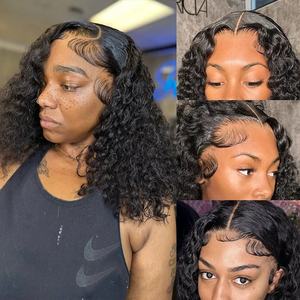 Vente en gros de cheveux vierges péruviens bruts perruques courtes Bob cheveux humains dentelle frontale Hd perruque dentelle frontale vendeurs de perruques de cheveux humains Bob court - Product Image 5