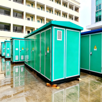 Poste de transformation préfabriqué ZHUOLI certifié CE IP54 24kV/10kV 630A 100Kvar-2500Kvar, distribution d'énergie hybride personnalisable avec verrouillage