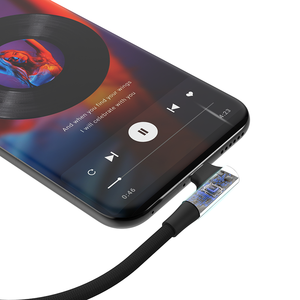 Dac USB-C 90 độ Tai nghe Adapter 3.5mm nữ nam <span class=keywords><strong>AUX</strong></span> cáp âm thanh chuyển đổi hợp kim nhôm + bông bện 90 độ DAC - Product Image 5