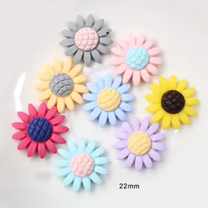yiwu wintop bulk stock 22mm matte colored flatback resin flower cabochon for hair clip phone scrapbooking