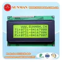 Module LCD 16x4 caractères STN rétroéclairage jaune-vert contrôleur HD44780 5V SMC1604A