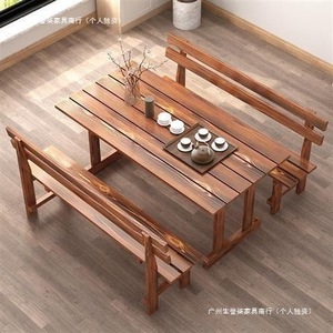 <b>Garden</b> Set Solid <b>Wood</b> <b>Table</b> And Chairs Weather Resistant Outdoor Patio Dining Furniture Pine <b>Wood</b> Color - Product Image 4