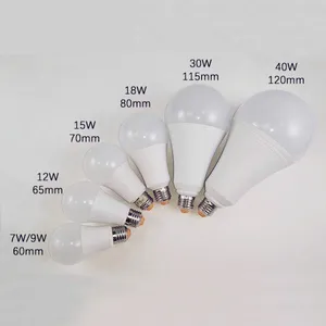 Алюминиевая водонепроницаемая пластиковая светодиодная SMD лампа, 5 Вт, 7 Вт, 9 Вт, 12 Вт, 15 Вт, 18 Вт, лампа A55, A60, A70, A80, сырье со светодиодной лампочкой SKD