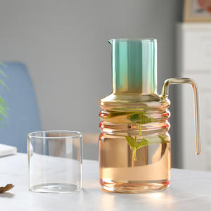 Hervidor de agua fría de gran capacidad, resistente a altas temperaturas, de mármol nórdico azul degradado, para uso doméstico. - Product Image 5