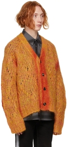 <span class=keywords><strong>Cardigan</strong></span> Unisex YF Personalizzato in Lana Mohair <span class=keywords><strong>Arancione</strong></span>, Scollo a V, Vestibilità Ampia - Product Image 2