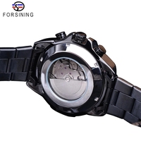 Jam Tangan Forsining Pria Laris Manis Tiga Dial Kalender Baja Tahan Karat Mekanik Otomatis Hadiah Olahraga Jam Tangan Pria