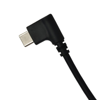 Kabel Data USB-A Male ke USB-C 180 Derajat Sudut Kanan 3A Pengisian Cepat Transfer Data Sudut Kanan Tipe C 90 Derajat Tipe C