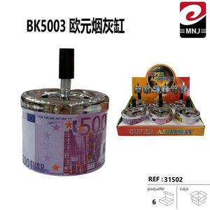 BK5003 Euro Design Ashtray 500 Euro Note Style With Lid For Indoor Outdoor Use - Product Image 3