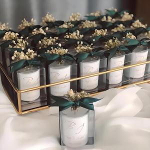 Lilin Kedelai Alami OEM Langsung dari Pabrik dalam Stoples Kaca dengan Label Kustom untuk Suvenir Pernikahan dan Hadiah Acara - Product Image 3