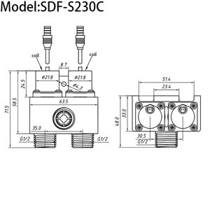 Válvula Solenoide de Plástico Bistable de Tres Vías Goldenland DC 3V 6V 9V 12V 24V, 1 Entrada y <span class=keywords><strong>2</strong></span> Salidas - Product Image 3