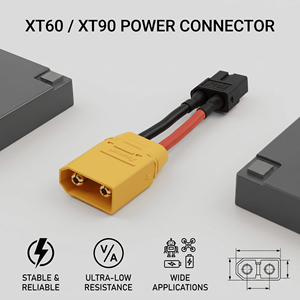 XT60 Female ke XT90 Male Kabel Silikon Harness Daya Elektronik 12AWG Perakitan Kabel XT Konektor Arus Tinggi - Product Image 1
