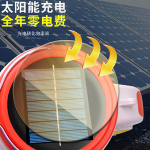 ไฟฉาย LED พลังงานแสงอาทิตย์ พร้อมแผงโซลาร์เซลล์แบบชาร์จ USB ไฟฉุกเฉินสำหรับใช้งานกลางแจ้ง ควบคุมด้วยระบบสัมผัส ตัวเครื่องทำจากพลาสติก รองรับแรงดันไฟฟ้าขาเข้า 6V - Product Image 1