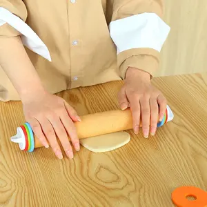 Manufacturer wholesale adjustable thickness wooden rolling pin baking tool