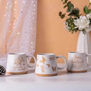 Tazze in Ceramica con Citazioni Ispiratrici, Motivi Boho di Girasoli e Farfalle, per Caffè e Tè, Regalo Estetico per Casa e Cucina - Product Image 3