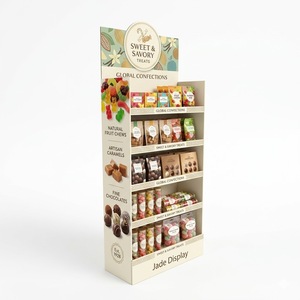 Présentoirs de sol <span class=keywords><strong>en</strong></span> carton personnalisés pour snacks, chips, bonbons et produits alimentaires pour supermarchés et magasins de détail - Product Image 2