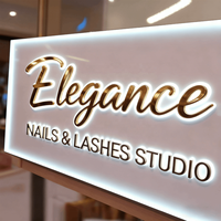 Enseigne extérieure imperméable pour entreprise, lettrage en acier inoxydable, signalétique personnalisée, logo métallique 3D pour devanture de magasin
