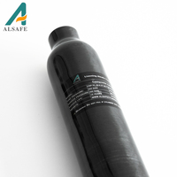 Bouteille de gaz composite en fibre de carbone de sécurité 4500 psi 300 bar pour paintball, mini réservoir gonflable