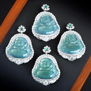 หยกธรรมชาติพระพุทธรูปหยกจี้เงิน S925 เครื่องประดับสตรีการออกแบบดั้งเดิมสไตล์จีนของขวัญของใบรับรองการประเมิน D251 - Product Image 3