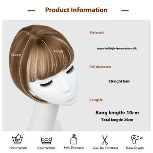 Europei americani di esportazione <span class=keywords><strong>parrucca</strong></span> anteriore in pizzo per le donne piccoli capelli sintetici realistici aria frangia capelli capelli grigi - Product Image 4