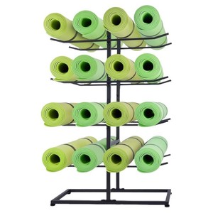 Yoga mat storage rack, gym/home tool rack, yoga/dance studio multi-tier storage <b>shelf</b>, floor-standing - Product Image 1
