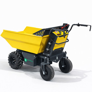Chariot électrique à benne basculante 4 roues 1500 W avec plateau métallique robuste pour chantier - Product Image 3
