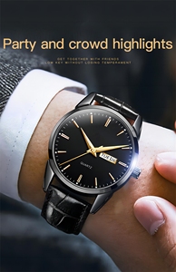 <span class=keywords><strong>2023</strong></span> haute qualité 50 pièces personnalisé montre en cuir mode lumineux <span class=keywords><strong>semaine</strong></span> jour classique quartz femmes montre étanche - Product Image 4