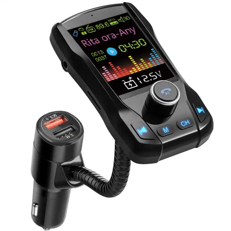 MP3 per auto Wireless con schermo a colori ad alta definizione TFT da 1.8 pollici vivavoce a ricarica rapida