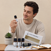Grosir 6 pak Set hadiah minyak esensial penyebar pijat terapi organik alami 100% Set hadiah minyak esensial aromaterapi