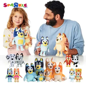 27cm-28cm Blue Plüsch Welpen puppe Soft Toys Benutzer definierte Kuscheltier Cartoon Hund Plüsch tier Gemütliche PP Baumwolle für Kinder Geschenke