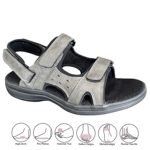 Sandales ajustables à bout ouvert <span class=keywords><strong>pour</strong></span> hommes, sandales <span class=keywords><strong>pour</strong></span> diabétiques - Product Image 1