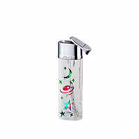 Briquet à flamme rouge coloré créatif promotionnel personnalisé OEM, briquet coupe-vent rechargeable au gaz butane pour fumer des cigarettes