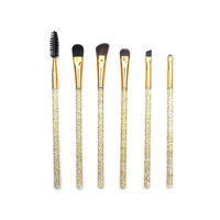 Ensemble de 6 pinceaux de maquillage de luxe roses angulaires OME pour le visage, avec pinceau correcteur, pinceau à raser, pinceau fond de teint, pinceau fard à paupières, pinceau rouge à lèvres