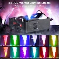 Machine à fumée verticale 1500W RGB 24LED pour DJ Disco Party Nightclub Noël Effet de scène Machine à fumée