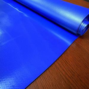 450gsm 100%Polyester Tarpaulin Rolls Glossy for Truck Cover <strong>Blue</strong> Waterproof Inflatable <strong>Material</strong> for Bouncy Castle - Product Image 2
