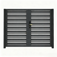 Portail d'entrée de villa de luxe personnalisé, résistant aux intempéries, en aluminium thermolaqué, série Courtyard Gate, écologique, garantie 5 ans