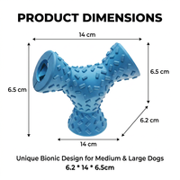 Juguete Masticable para Perros Agresivos, Dispensador de Tridentes de Goma Resistente, Ecológico, Libre de BPA, Duradero, para Limpieza de Dientes