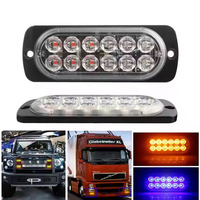 Feux de signalisation LED stroboscopiques BSG BD12W rouge/blanc/jaune DC 12V-24V 3 pouces 500LM pour camion, barre lumineuse latérale, balise d'urgence