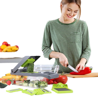 Multifunctioneel 12-In-1 Metalen Handheld Groentesnijder Keukengereedschap Voor Fruit En Groenten En Fruit Hakselaar